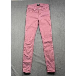 Hudson Los Angeles Jeans Women’s 25 Krista Super Skinny Dusty Rose Pink Low Rise